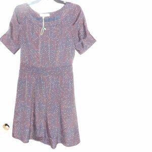 BCBGeneration Puff Sleeve Cut Out Midi Dress EUC Sz 6
